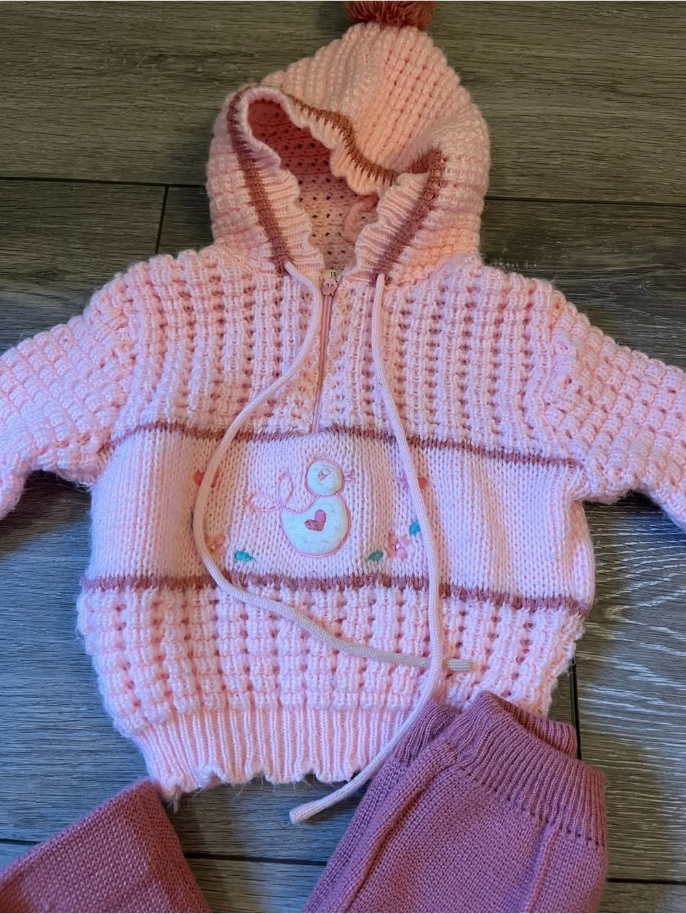 Vintage Toddler Girl’s Knit Sweater Set Size 18 Mo